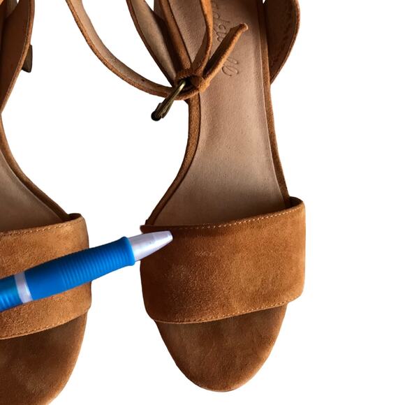 Madewell Ankle Strap Suede Block Heel Sandals size 6.5 - Picture 8 of 9